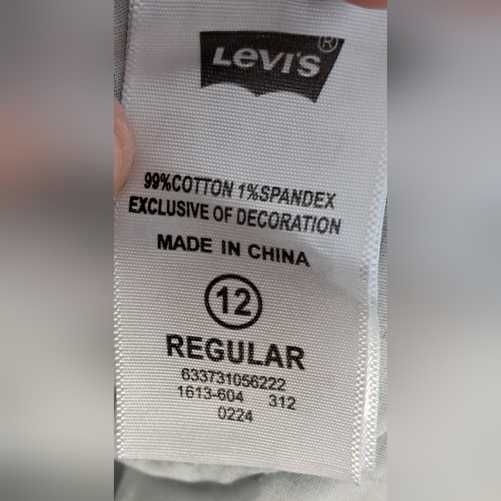 Levi's Skinny Adjustable Waist Stretch Denim Jeans Kids Girls Sz 12 NWT - Picture 9 of 10